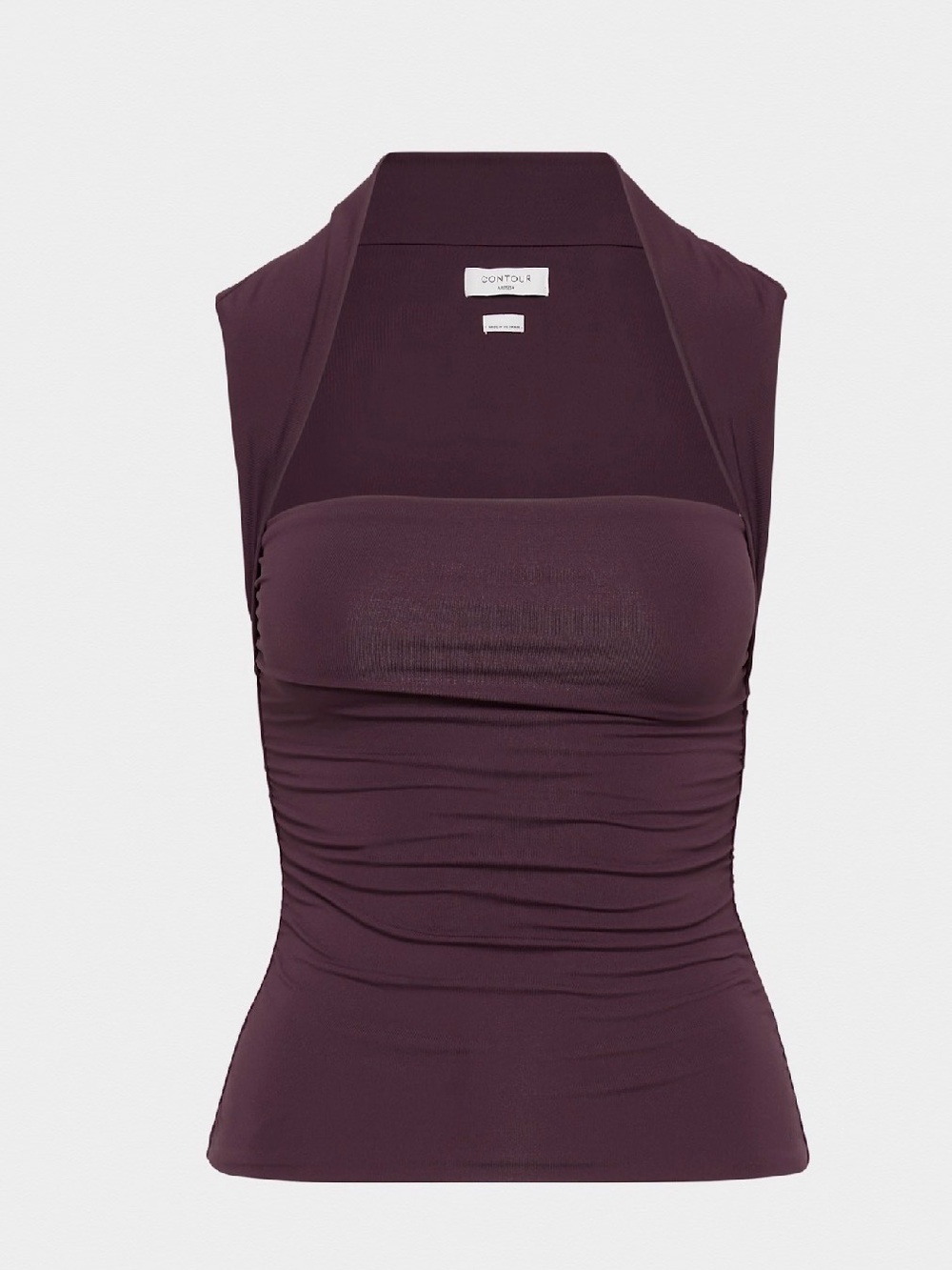 Aritzia Ruched Halter Camisole in Deep Plum- worn once